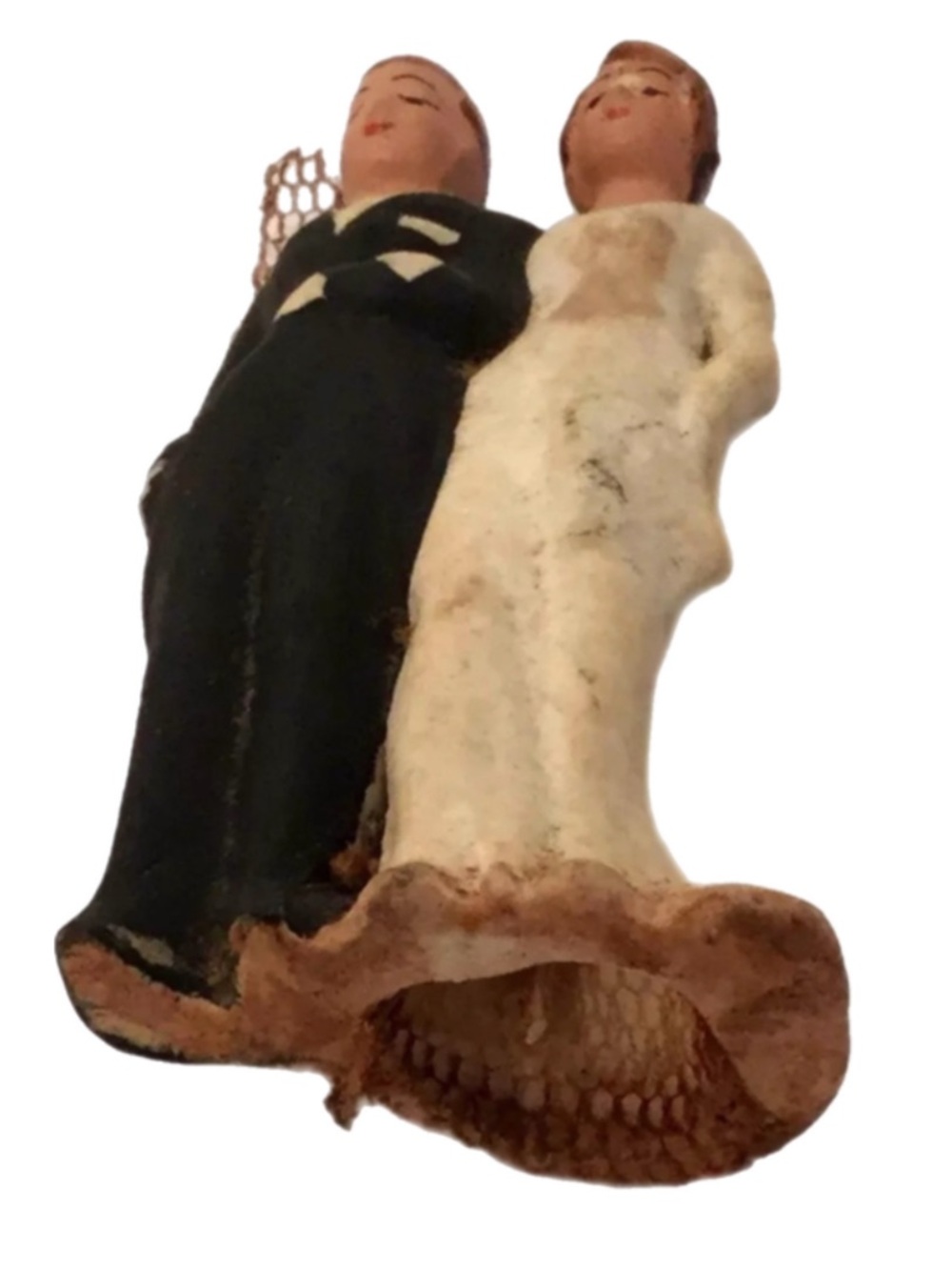 Vintage Bride & Groom Ceramic Cake Topper - Picture 5 of 5